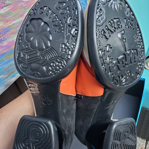 Fluevog F-Trip Warhol in Raspberry Multicolor MOD Chic 10 9.5 - Picture 6 of 6